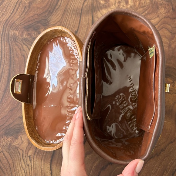 Handmade vintage rafia purse - Picture 5 of 5